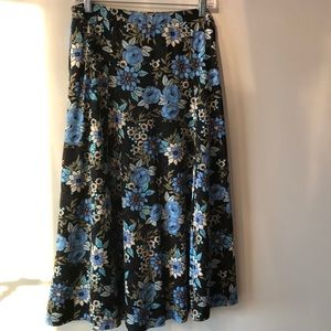 Blue floral skirt
